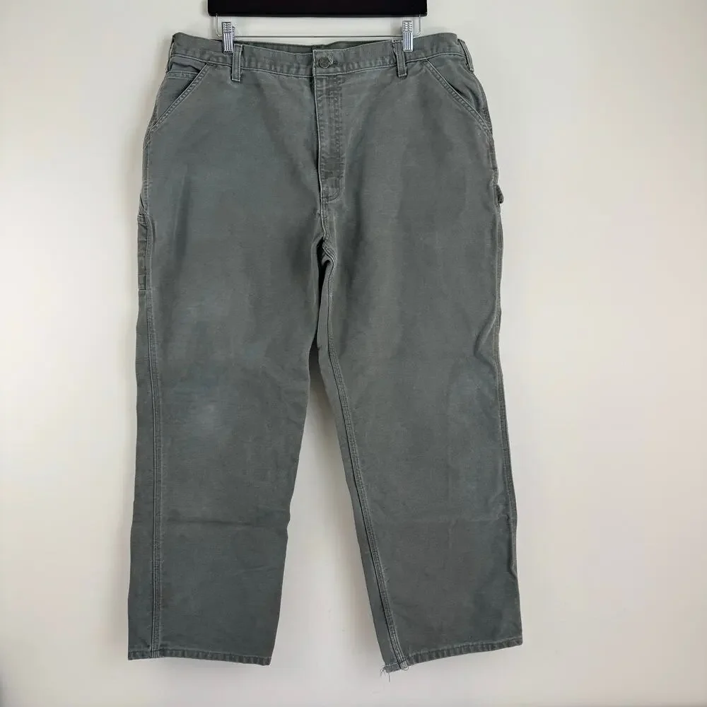 Carhartt Pants Men's 42x32 (Act 40x30) B11 MOS Dungaree Carpenter Canvas Read